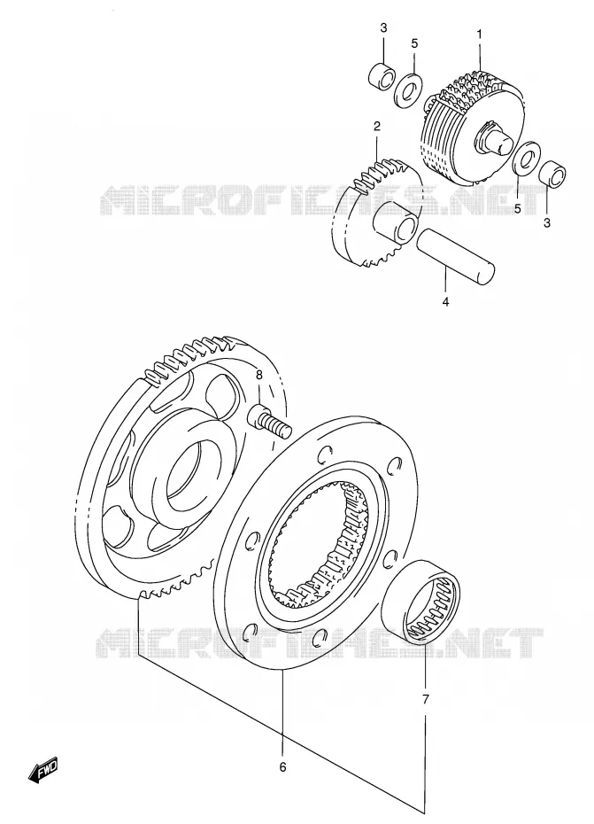 STARTMOTOR CLUTCH Suzuki MOTO 650 FREEWIND 1997  XF650V(E2)