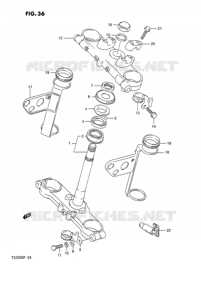 STUURKOLOM Suzuki MOTO 200 TS-R 1992  TS200RN(E4)