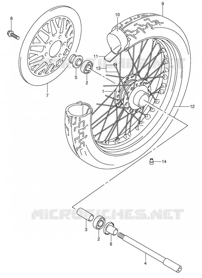 VOORWIEL Suzuki MOTO 250 INTRUDER 2000  VL250Y(E2)