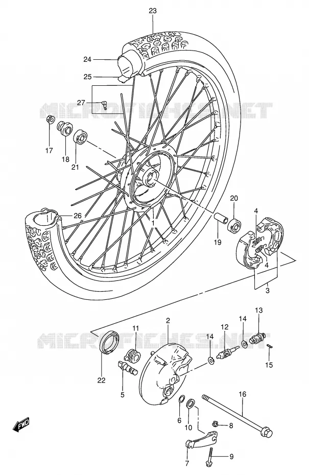 VOORWIEL Suzuki MOTO 50 TS-W 1983  TS50WD(E6)