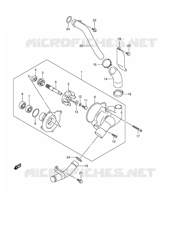 WATERPOMP Suzuki MOTO 800 MARAUDER 2004  VZ800K4(E3/E28)