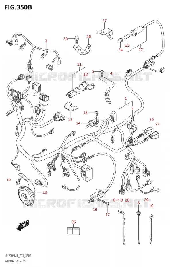 BEDRADING Suzuki SCOOTER 200 BURGMAN 2021  UH200A M1 (E28,E33)