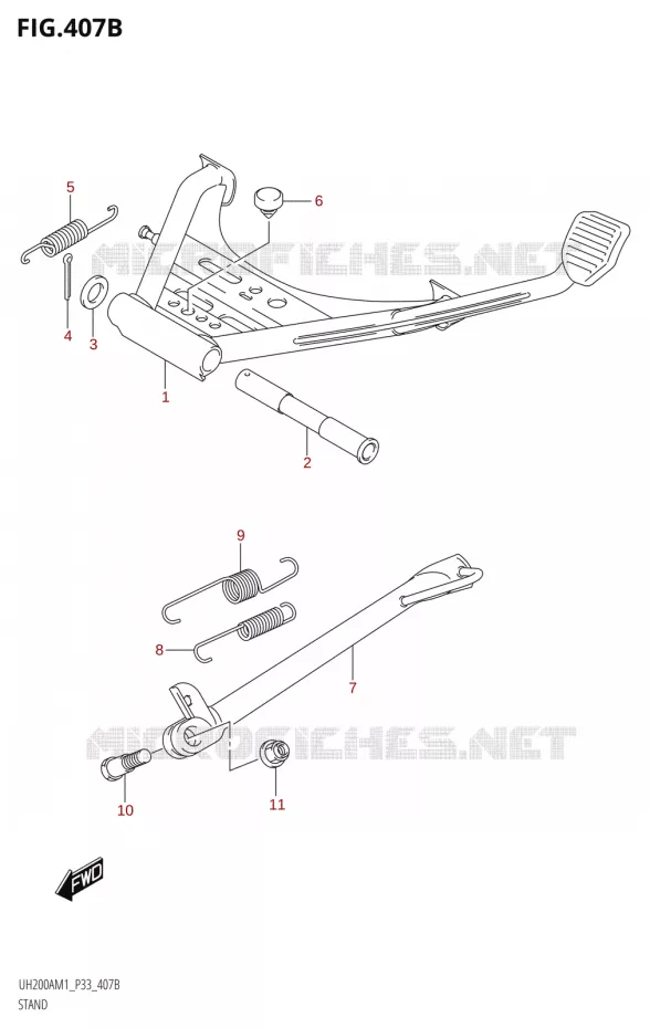 STAND Suzuki SCOOTER 200 BURGMAN 2021  UH200A M1 (E28,E33)