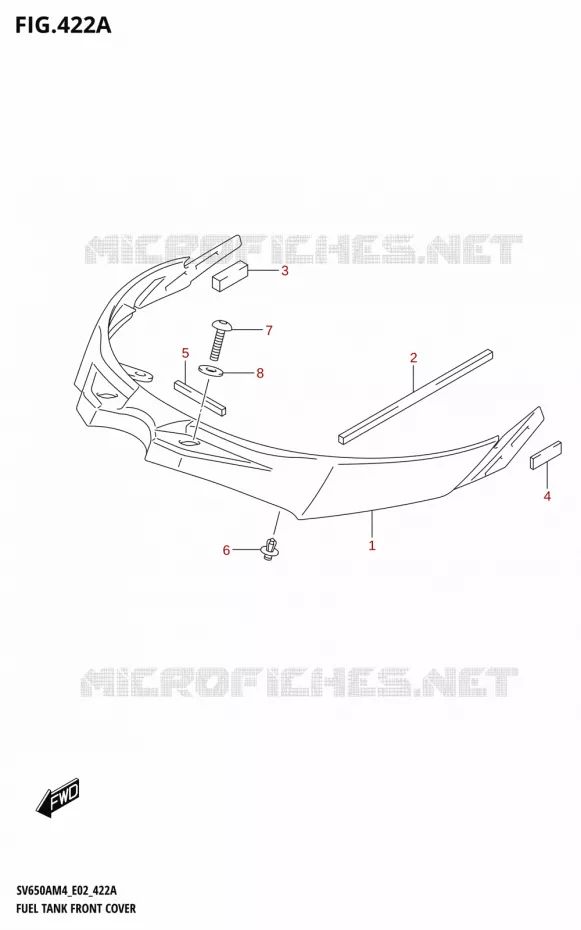 FUEL TANK VOORKLEP (SV650A:M4:E02) Suzuki MOTO 650 SV 2024  SV650AM4 E19 2024 M4 (E19)