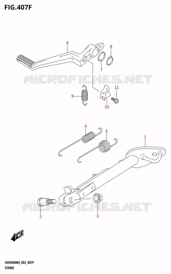 STAND (SV650XA:M4:E19) Suzuki MOTO 650 SV 2024  SV650AM4 E19 2024 M4 (E19)