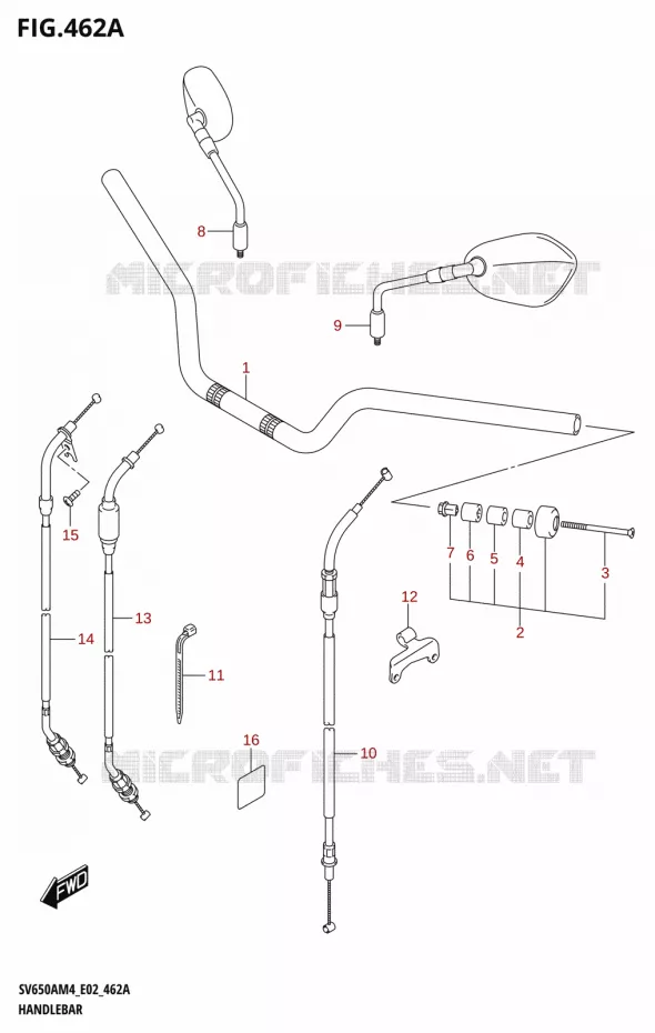 STUUR (SV650A:M4:E02) Suzuki MOTO 650 SV 2024  SV650AM4 E19 2024 M4 (E19)