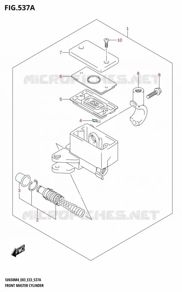 FRONT HOOFDREMCILINDER (SV650:M4:E03) Suzuki MOTO 650 SV 2024  SV650AM4 E28 2024 M4 (E28)