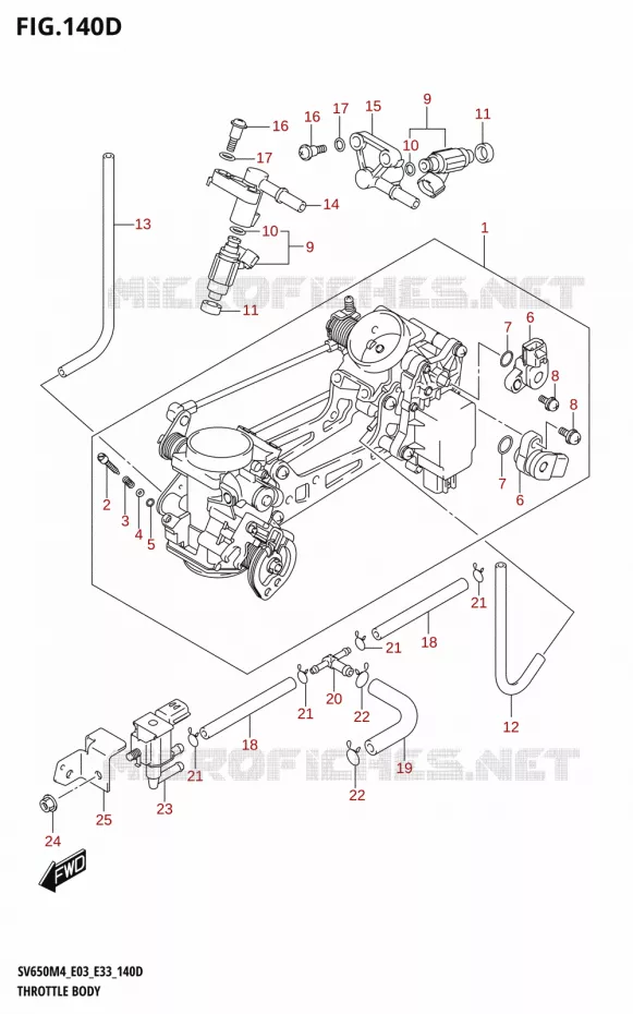 GASKLEPHUIS (SV650A:M4:E33) Suzuki MOTO 650 SV 2024  SV650AM4 E28 2024 M4 (E28)