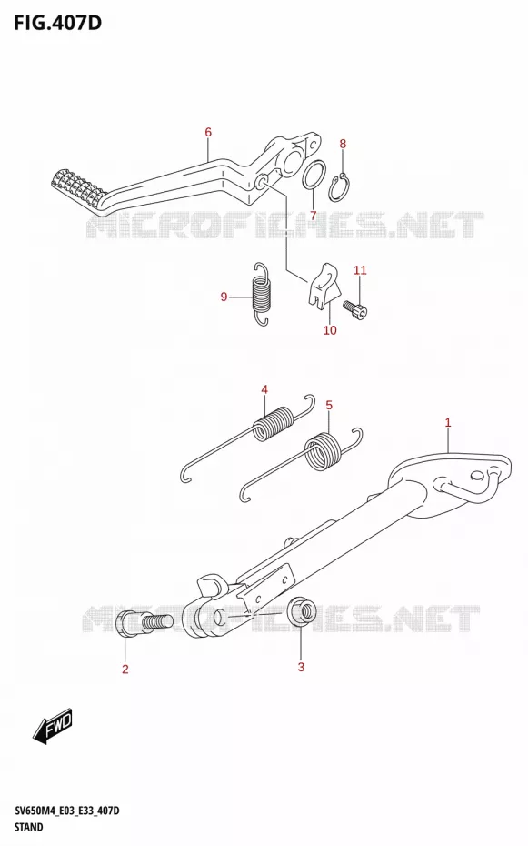 STAND (SV650A:M4:E33) Suzuki MOTO 650 SV 2024  SV650AM4 E28 2024 M4 (E28)