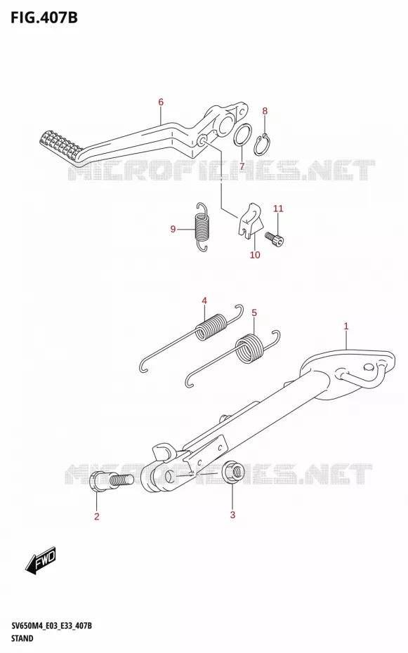 STAND (SV650:M4:E33) Suzuki MOTO 650 SV 2024  SV650AM4 E28 2024 M4 (E28)