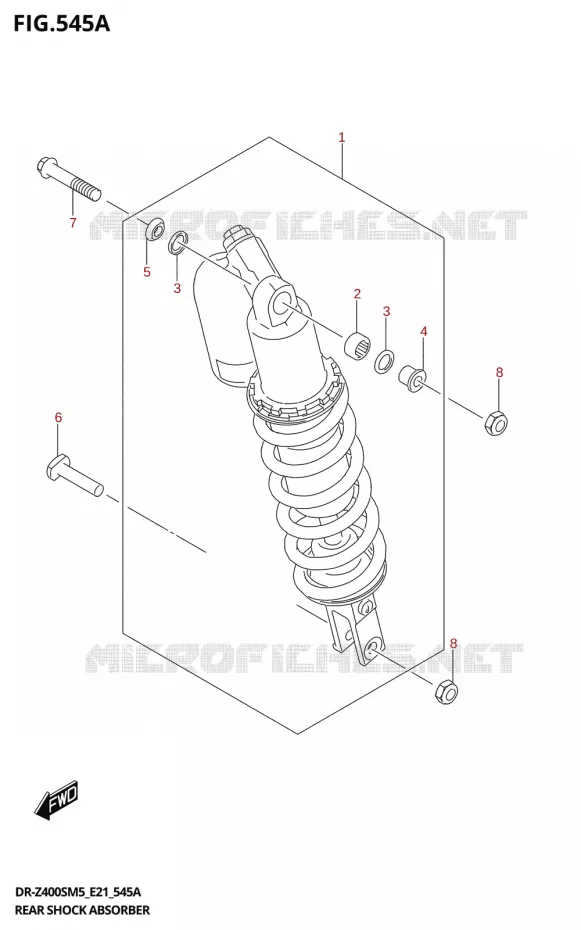 ACHTER SCHOKDEMPER (DR-Z400SRJ) Suzuki MOTO 400 DR-Z 2025  DR-Z400S 2025 M5 (E21)