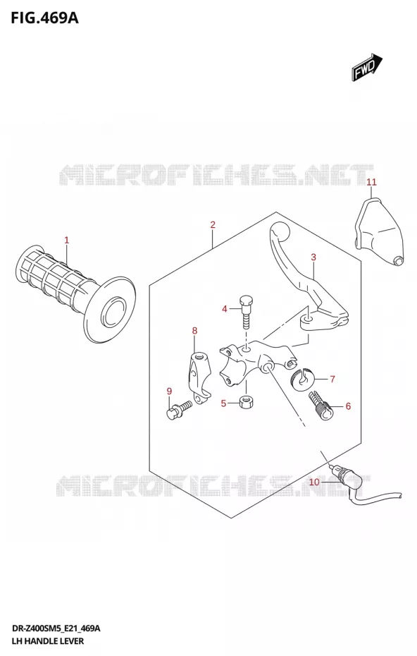 KOPPELINGSHEVEL - HEVELGRIP Suzuki MOTO 400 DR-Z 2025  DR-Z400S 2025 M5 (E21)