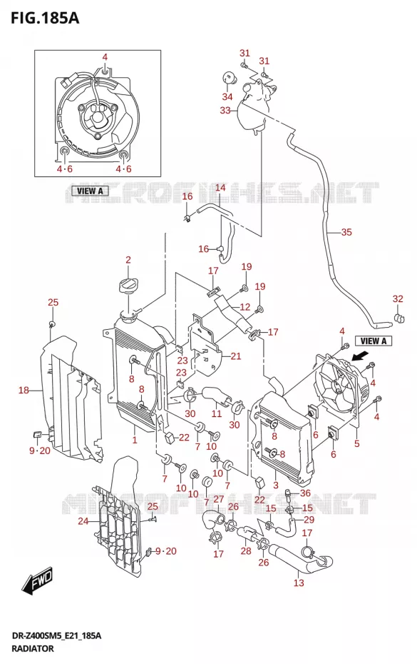 RADIATOR Suzuki MOTO 400 DR-Z 2025  DR-Z400S 2025 M5 (E21)