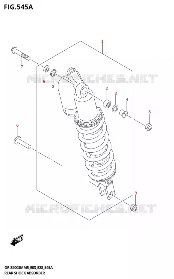 ACHTER SCHOKDEMPER Suzuki MOTO 400 DR-Z 2025  DR-Z400SMRL 2025 M5 (E28)