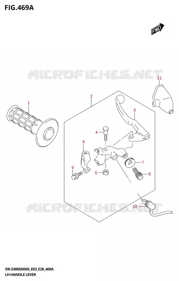 KOPPELINGSHEVEL - HEVELGRIP Suzuki MOTO 400 DR-Z 2025  DR-Z400SMRL 2025 M5 (E28)