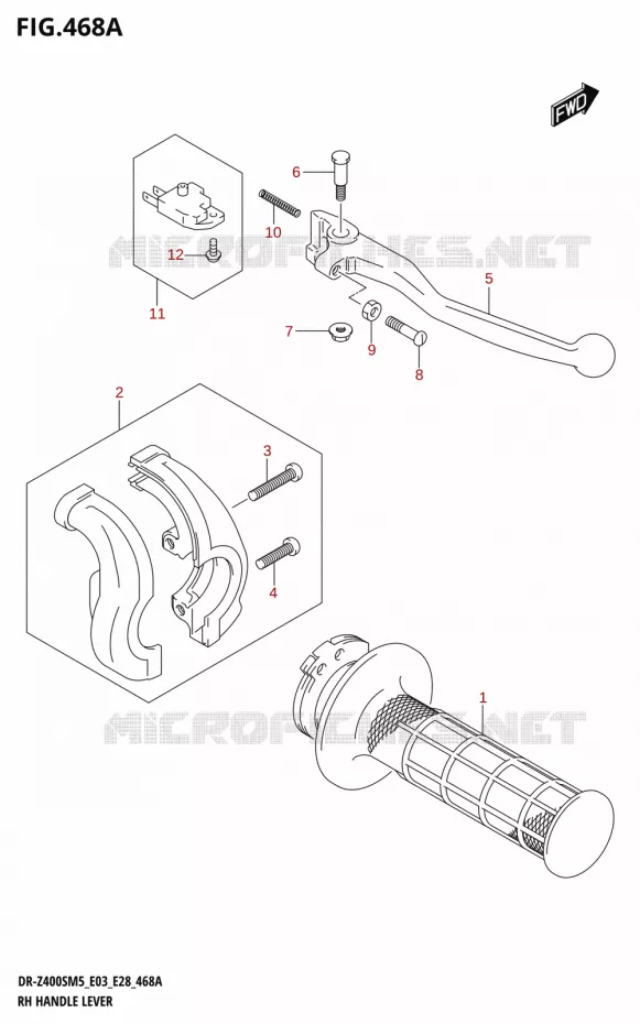 REMHEVEL - GAS HANDVAT Suzuki MOTO 400 DR-Z 2025  DR-Z400SRJ 2025 M5 (E28)