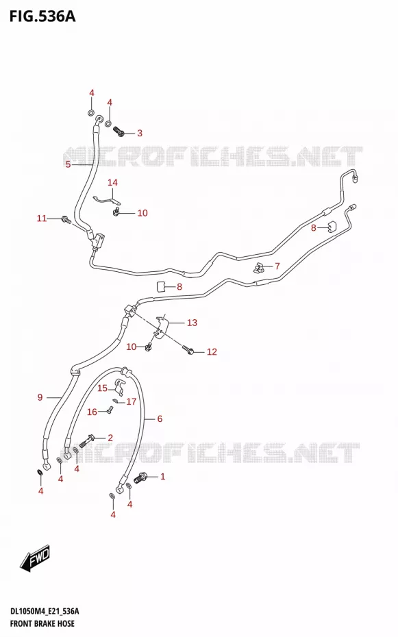 FRONT REMSLANG (DL1050RJ) Suzuki MOTO 1050 V-STROM 2024  DL1050RJ 2024 M4 (E21)