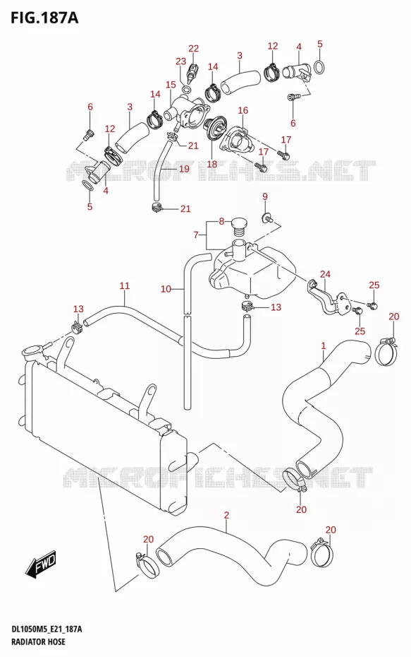 RADIATOR SLANG - EXPANSIEVAT Suzuki MOTO 1050 V-STROM 2025  DL1050RJ 2025 M5 (E21)