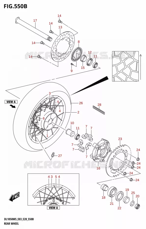 ACHTERWIEL (DL1050RJ) Suzuki MOTO 1050 V-STROM 2025  DL1050RJ 2025 M5 (E28)