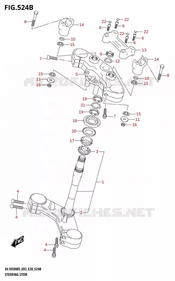 STUURKOLOM (DL1050RJ) Suzuki MOTO 1050 V-STROM 2025  DL1050RJ 2025 M5 (E28)