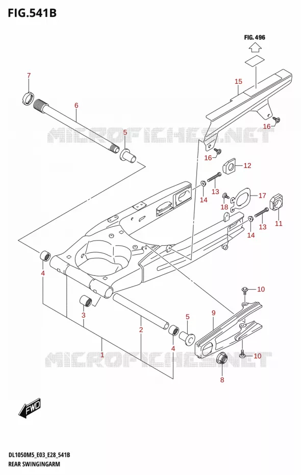 SWINGARM (DL1050RR) Suzuki MOTO 1050 V-STROM 2025  DL1050RJ 2025 M5 (E28)