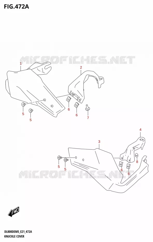 KNUCKLE COVERS Suzuki MOTO 800 V-STROM 2025  DL800DERC 2025 M5 (E21)
