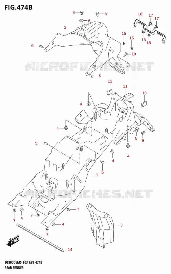 ACHTERSPATBORD Suzuki MOTO 800 V-STROM 2025  DL800DERC 2025 M5 (E28)