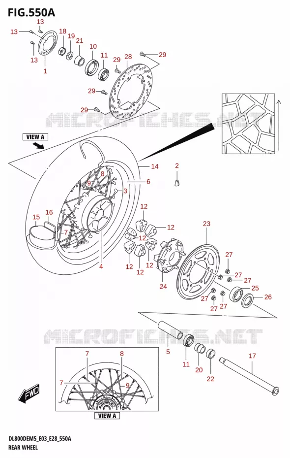 ACHTERWIEL Suzuki MOTO 800 V-STROM 2025  DL800DERC 2025 M5 (E28)