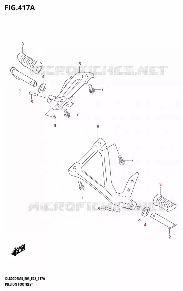 FOOTREST Suzuki MOTO 800 V-STROM 2025  DL800DERC 2025 M5 (E28)