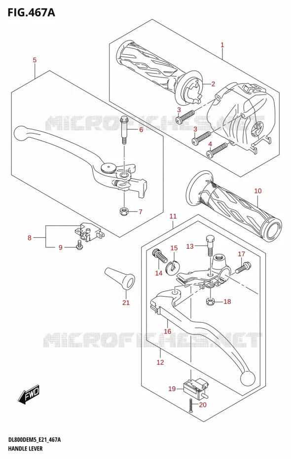 HEFBOMEN - HANDGRIPS Suzuki MOTO 800 V-STROM 2025  DL800DEUC 2025 M5 (E21)