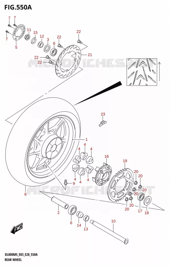 ACHTERWIEL Suzuki MOTO 800 V-STROM 2025  DL800RQ 2025 M5 (E28)
