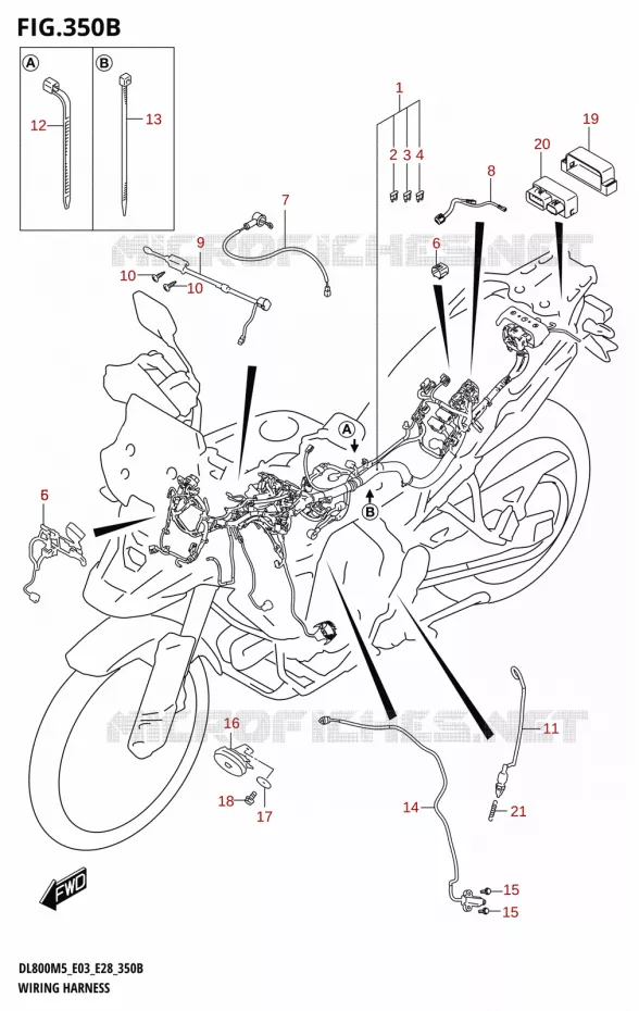 BEDRADING Suzuki MOTO 800 V-STROM 2025  DL800RQ 2025 M5 (E28)