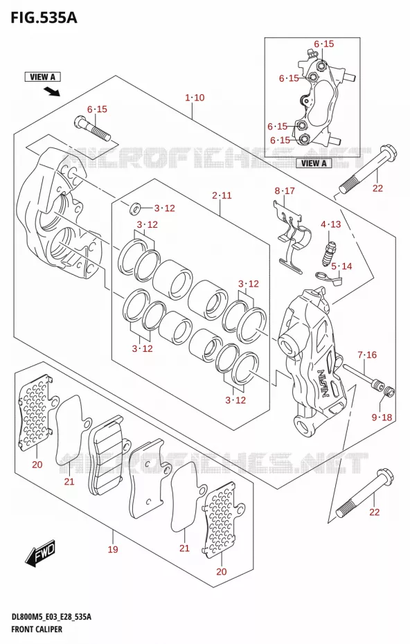FRONT CALIPER Suzuki MOTO 800 V-STROM 2025  DL800RQ 2025 M5 (E28)