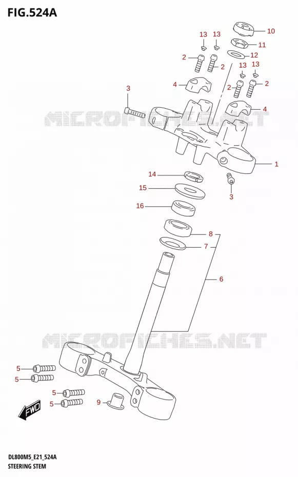 STUURKOLOM Suzuki MOTO 800 V-STROM 2025  DL800UQM5 E21 2025 M5 (E21)