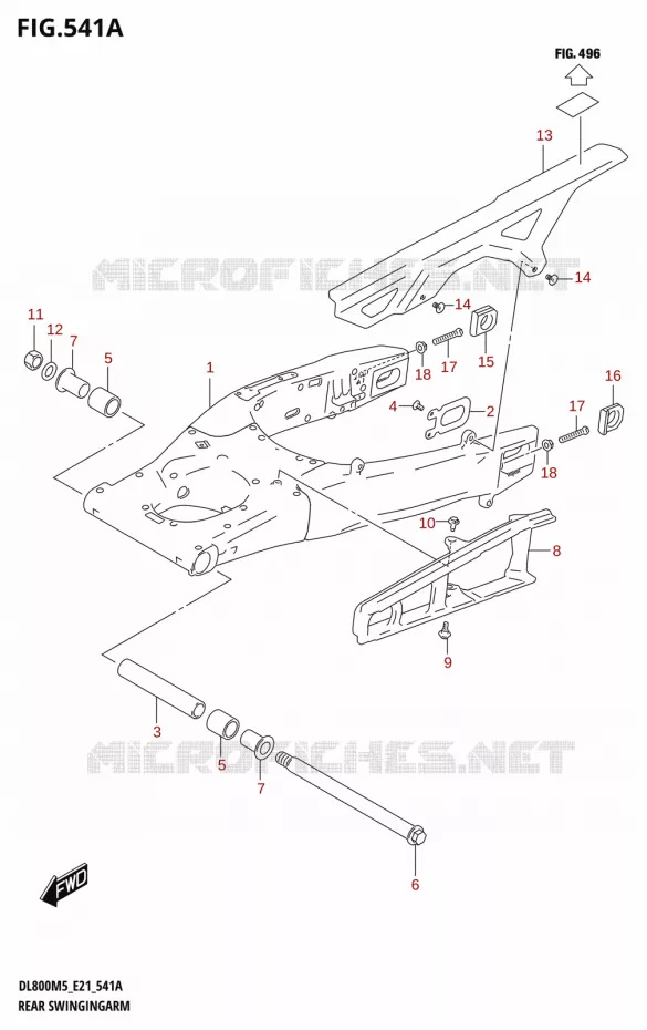 SWINGARM Suzuki MOTO 800 V-STROM 2025  DL800UQM5 E21 2025 M5 (E21)