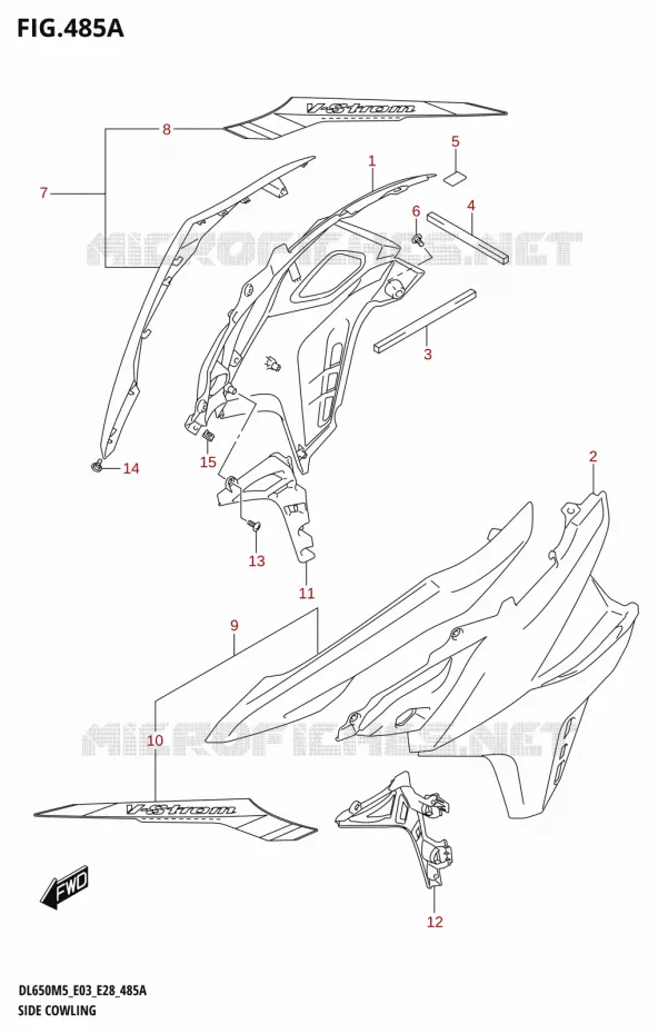 SIDE KUIP (DL650A) Suzuki MOTO 650 V-STROM 2025  DL650A 2025 M5 (E28)