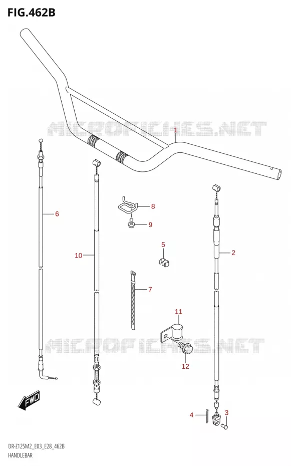 STUUR (DR-Z125:E28) Suzuki MOTO 125 DR-Z 2022  DR-Z125 2022 M2 (E28)