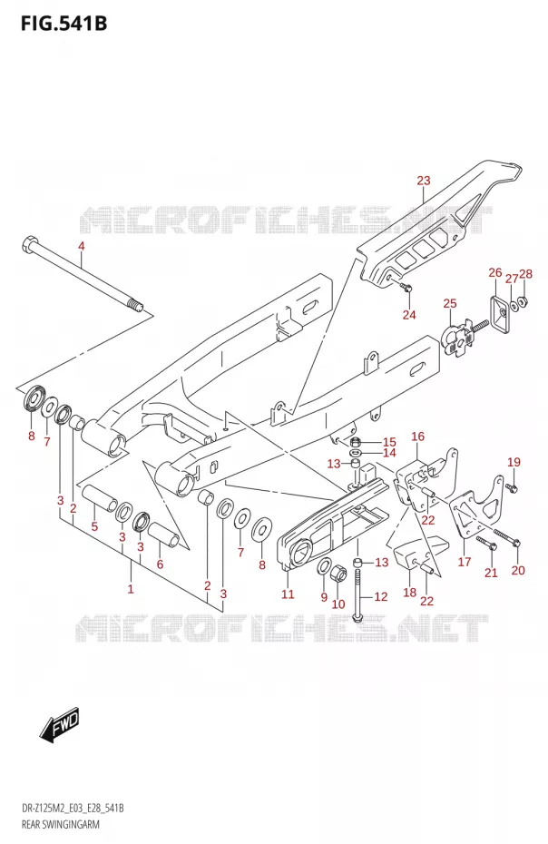 SWINGARM (DR-Z125:E28) Suzuki MOTO 125 DR-Z 2022  DR-Z125 2022 M2 (E28)
