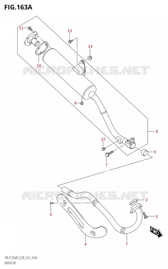 GELUIDDEMPER Suzuki MOTO 125 DR-Z 2023  DR-Z125LM3 E28 2023 M3 (E28)