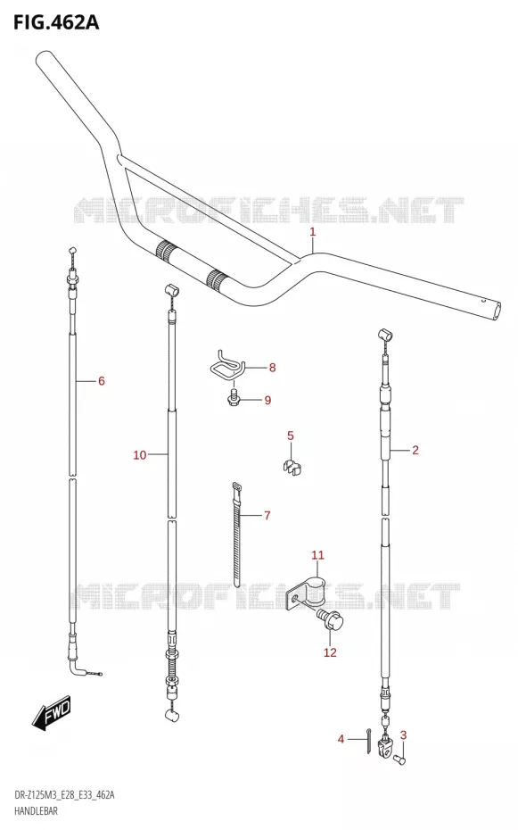 STUUR (DR-Z125:E28) Suzuki MOTO 125 DR-Z 2023  DR-Z125LM3 E28 2023 M3 (E28)