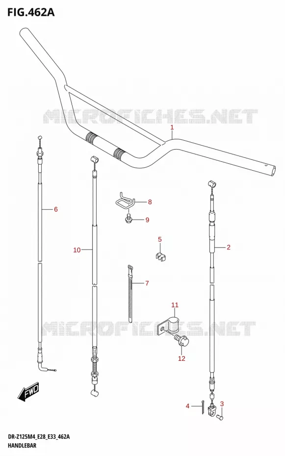 STUUR (DR-Z125) Suzuki MOTO 125 DR-Z 2024  DR-Z125LM4 E28 2024 M4 (E28)