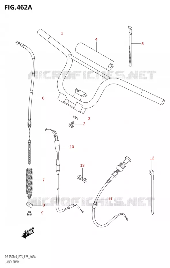 STUUR Suzuki MOTO 50 DR 2020  DR-Z50 2020 M0 (E28)