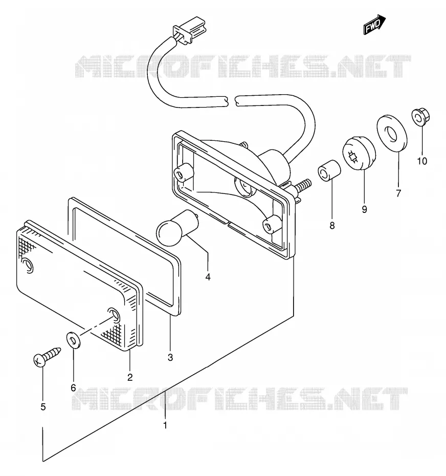 ACHTERLICHT (E24) Suzuki QUAD 250 OZARK 2000  LT-F250FY(E24)
