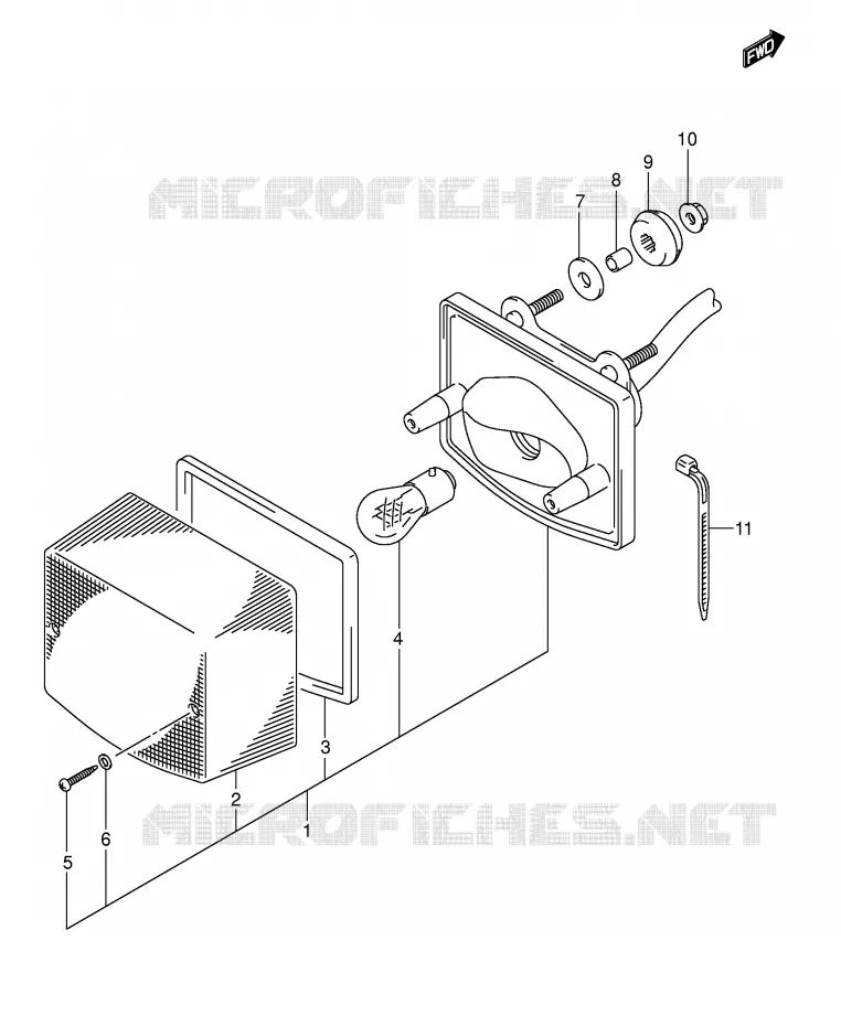 ACHTERLICHT (MODELE K2) Suzuki QUAD 160 OZARK 2000  LT-F160Y(P24)