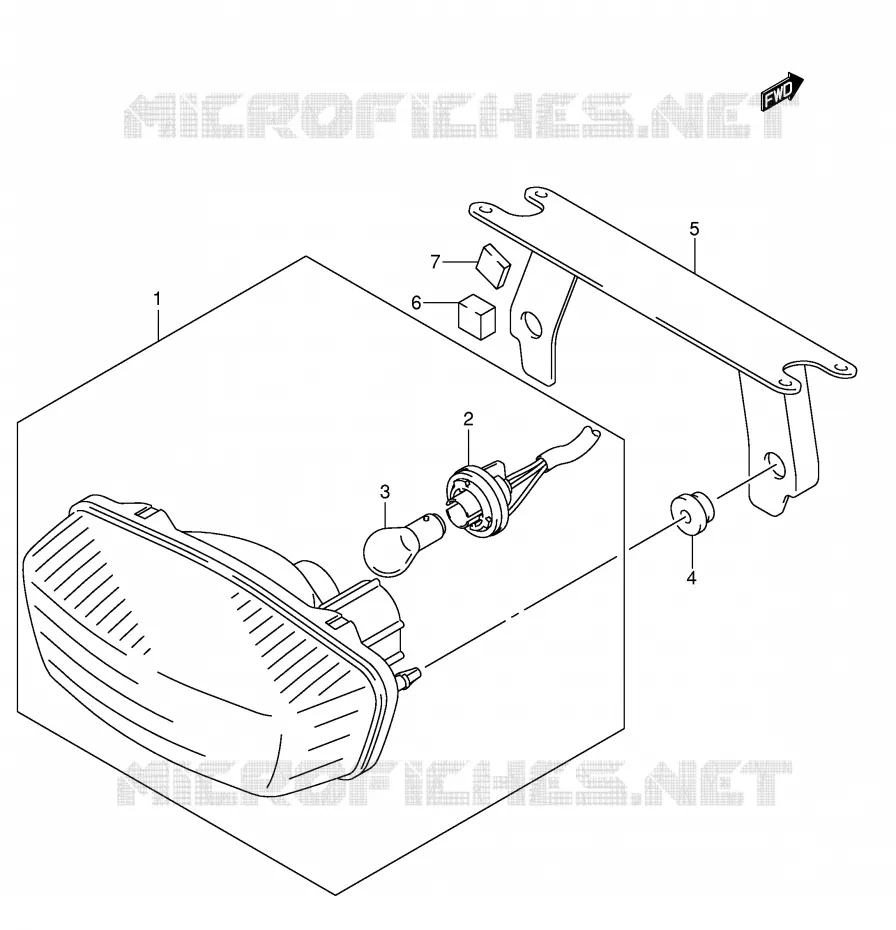 ACHTERLICHT (MODELE K3 E3,E33) Suzuki QUAD 400 QUADSPORT 2004  LT-Z400ZK4(E3/E28)