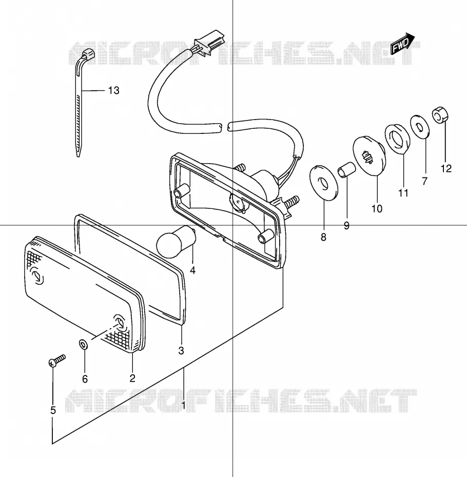 ACHTERLICHT (MODELE V/W/X/Y/K1) Suzuki QUAD 160 OZARK 2002  LT-F160K2(P24)