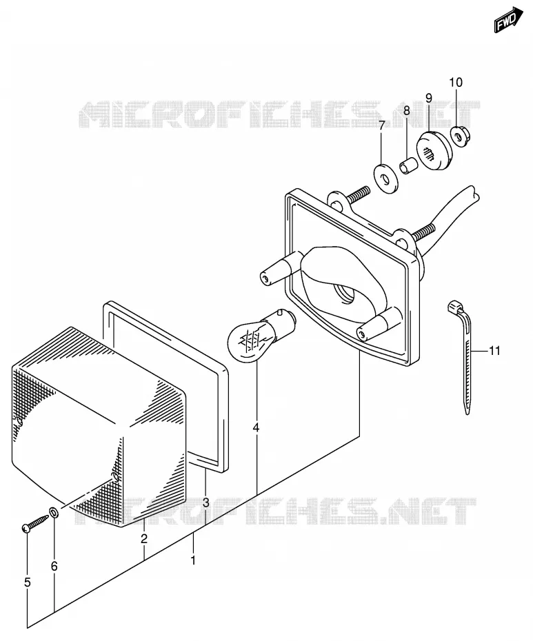 ACHTERLICHT Suzuki QUAD 160 OZARK 2006  LT-F160K6(P24)