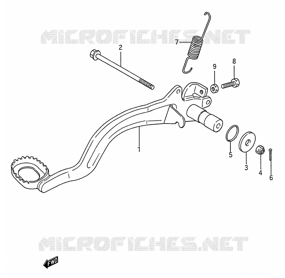 ACHTERREM Suzuki QUAD 250 KINGQUAD 1990  LT-F4WDL(E28)