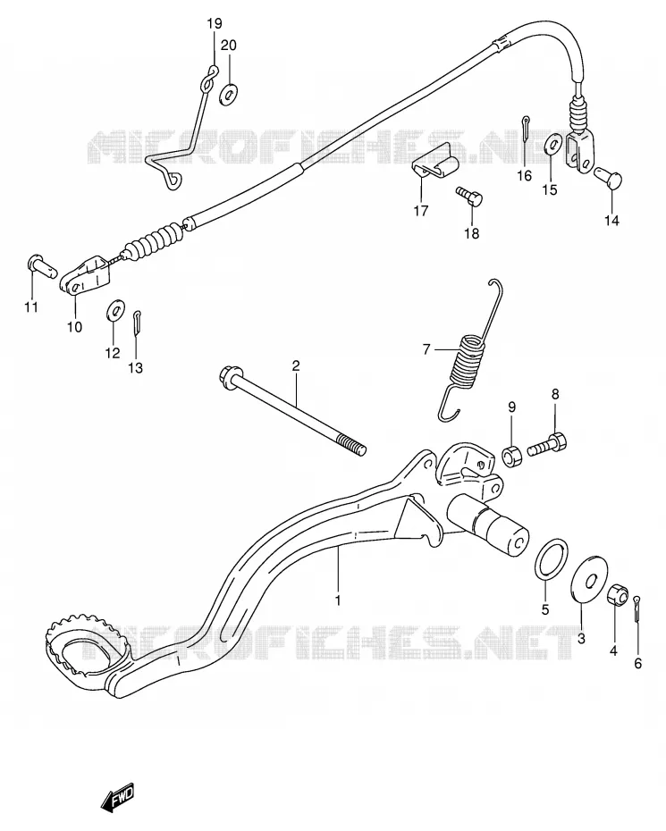ACHTERREM Suzuki QUAD 250 OZARK 2000  LT-F250FY(E24)
