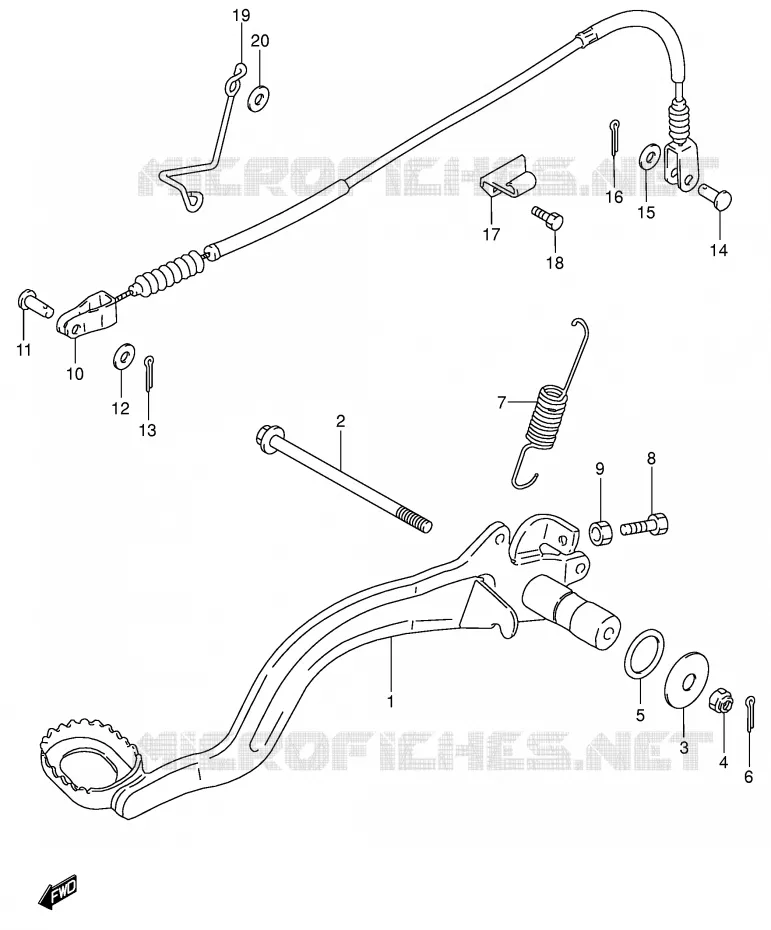 ACHTERREM Suzuki QUAD 300 KINGQUAD 1999  LT-F300FX(E3/E28)